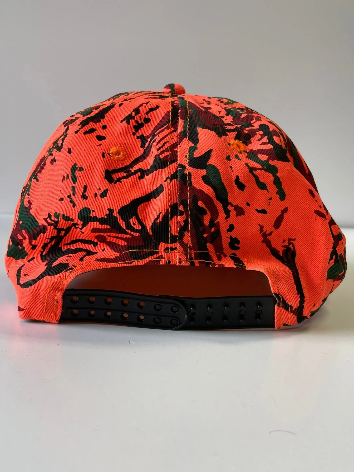 Deer scene Vintage Orange Camouflage Snapback Hat Cap Custom Embroidery