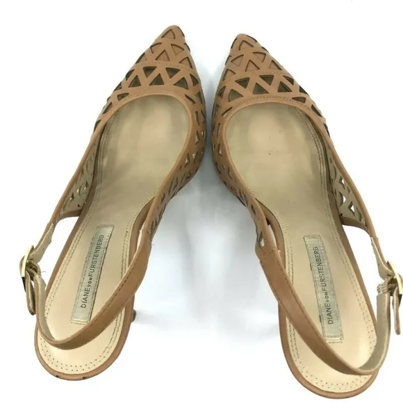 Diane VonFurstenberg Slingback High Heels Sz 10M
