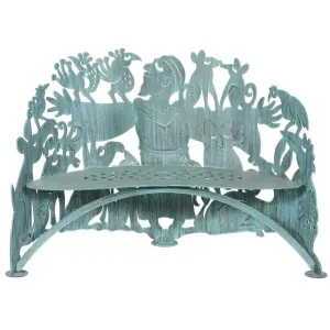 Don Drumm St. Francis Bench Metal Indoor-Outdoor Furniture by Cricket Forge