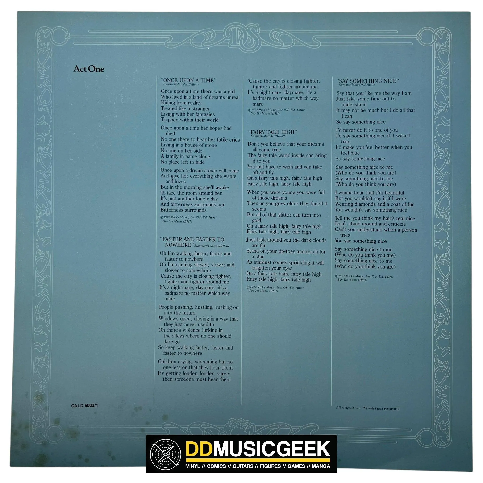 Donna Summer: Once Upon A Time... (2xLP, Album, P/Mixed, Gat)