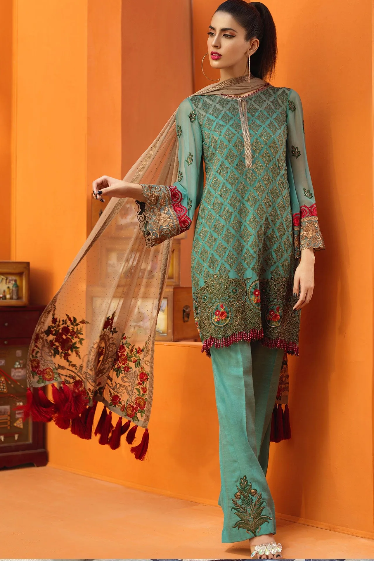 Dope Pakistani formal dress 2019 for ladies # P2613