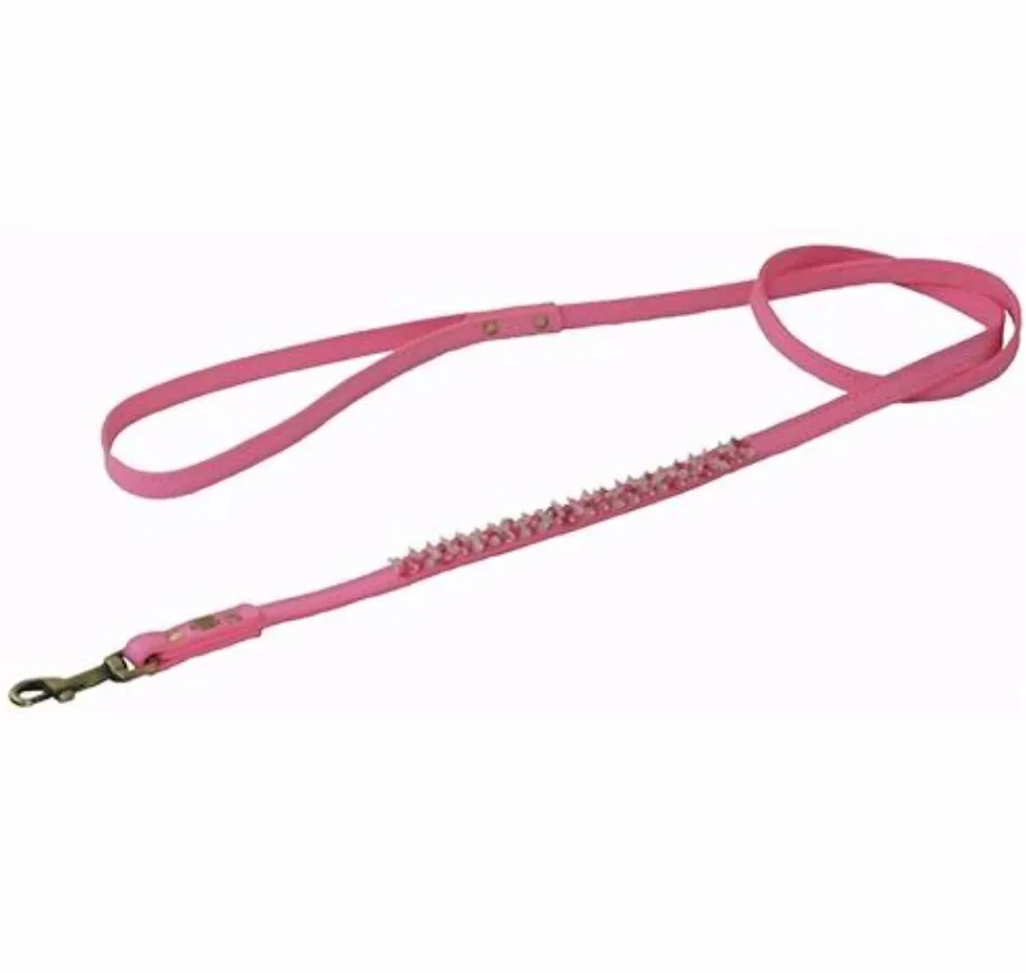 Dosha Dog - Mini Beaded Collar/Leash - Dark Pink, Quartz
