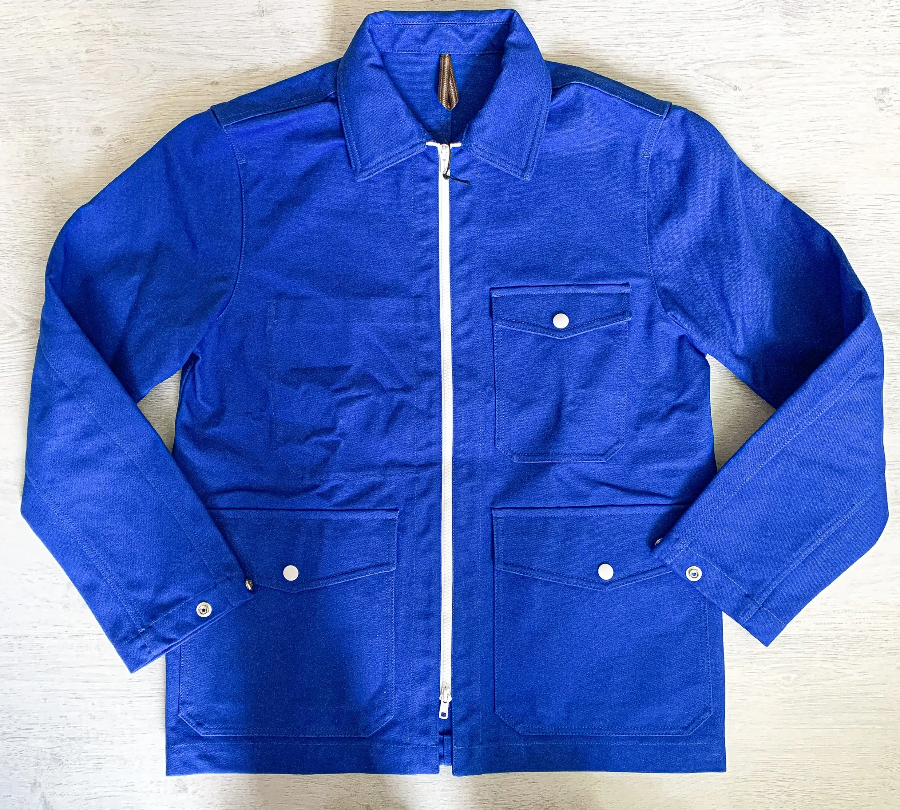 Drake's Blue Cotton 18oz Canvas Yacht Sailing Chore Jacket