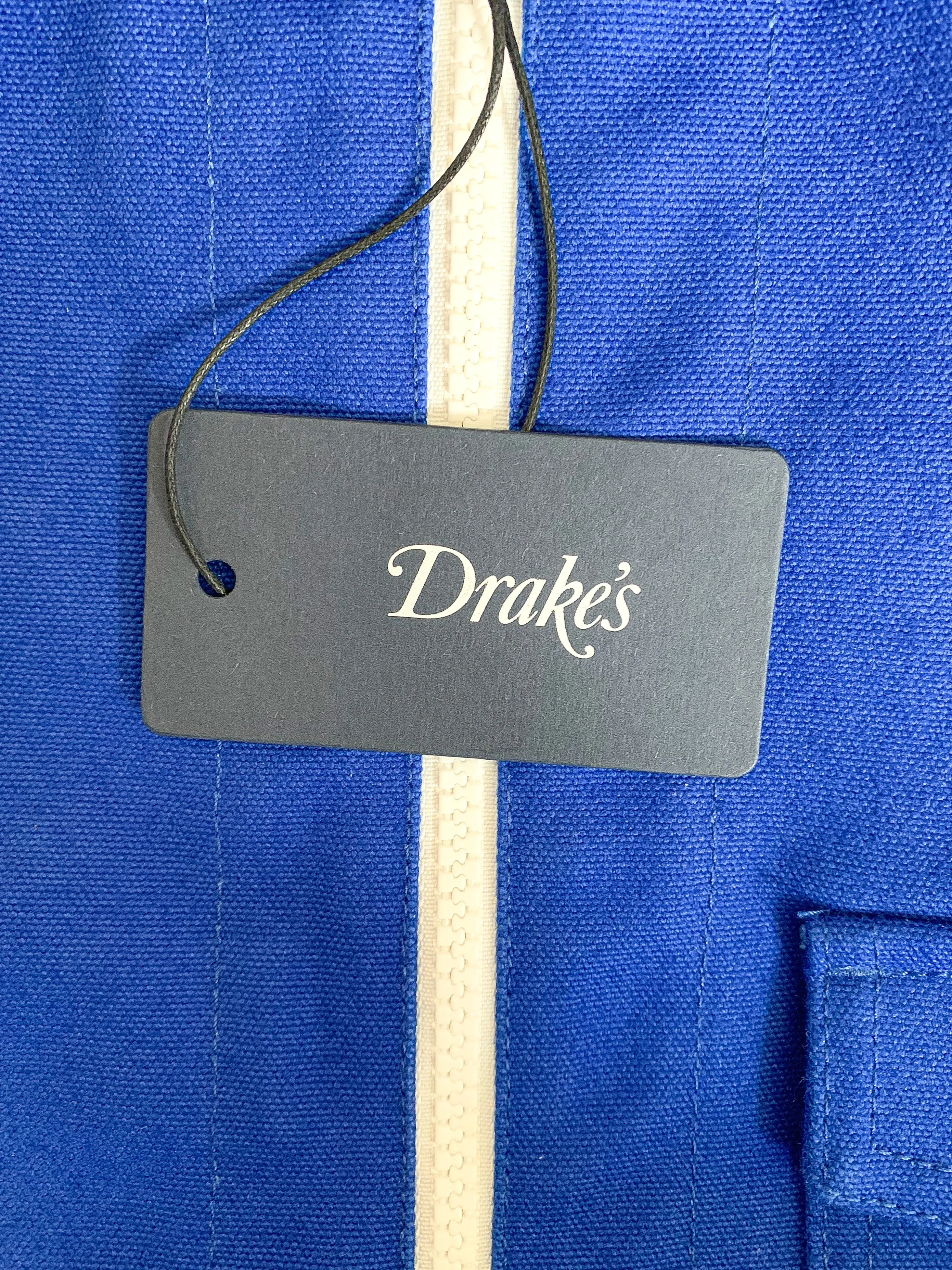 Drake's Blue Cotton 18oz Canvas Yacht Sailing Chore Jacket