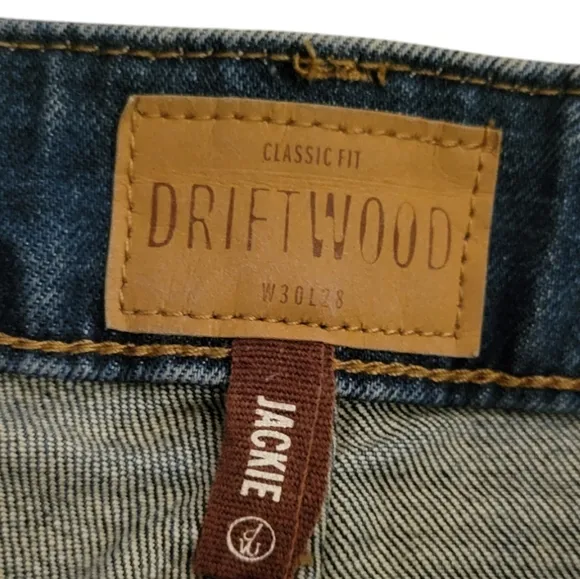 Driftwood Jackie Embroidered and Beaded High Waist Blue Jeans Women's Size 30