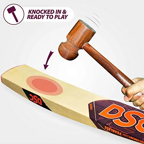 DSC Intense Force Kashmir Willow Cricket Bat for Leather Ball |Size-6 | Light Weight | Free Cover|