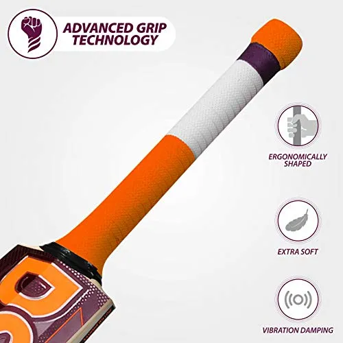DSC Intense Force Kashmir Willow Cricket Bat for Leather Ball |Size-6 | Light Weight | Free Cover|