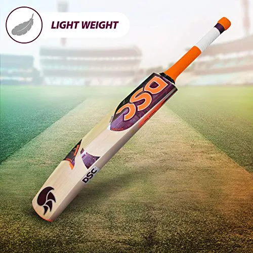 DSC Intense Force Kashmir Willow Cricket Bat for Leather Ball |Size-6 | Light Weight | Free Cover|