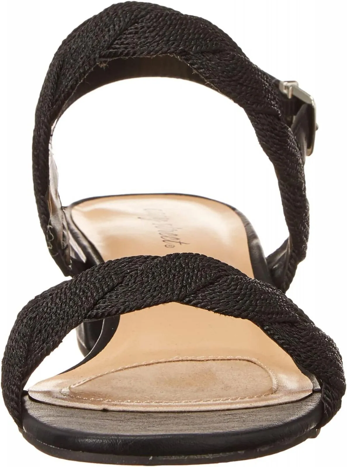 Easy Street Women's Charee Block Heel Sandal Heeled CHARE Black Woven 8.5M