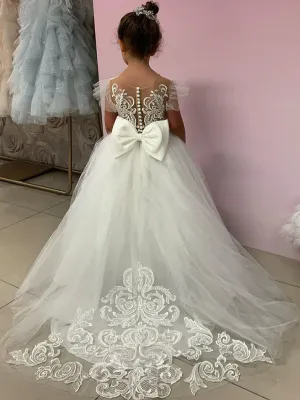 Effortless Princess Embroidered Communion Gown