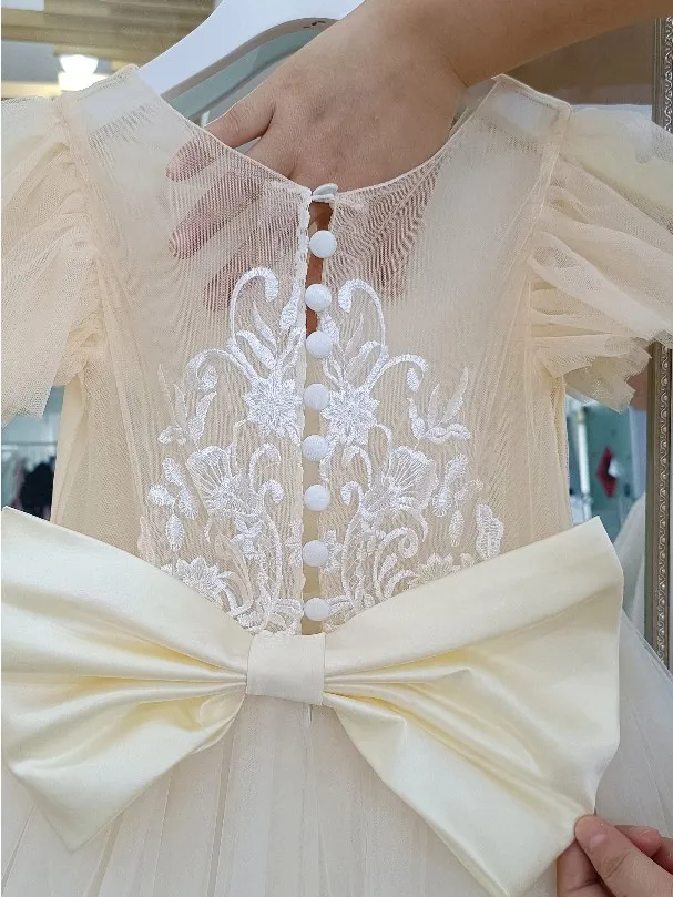 Effortless Princess Embroidered Communion Gown