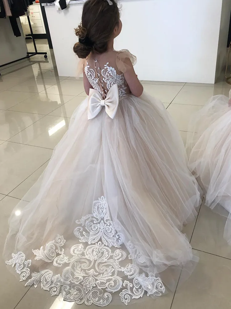 Effortless Princess Embroidered Communion Gown