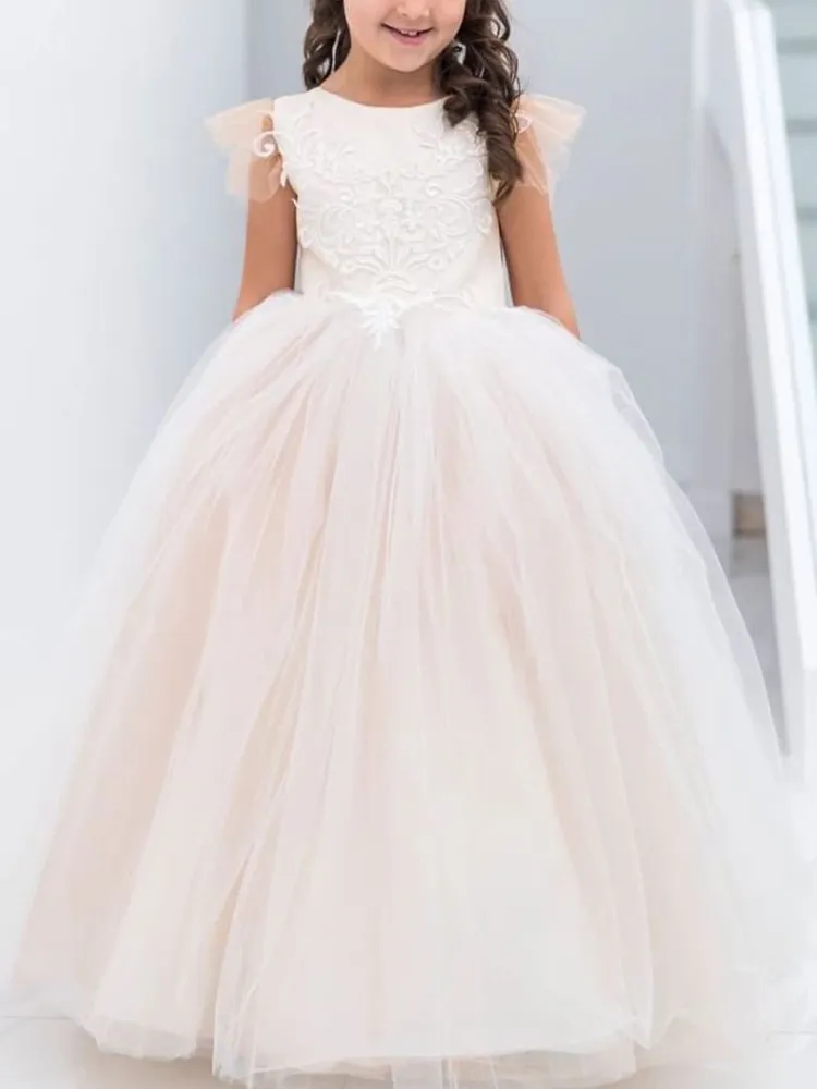 Effortless Princess Embroidered Communion Gown