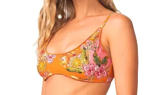 Embroidered Lettuce Edge Bralette-Embroidered Lettuce Edge Tie Side Bikini ::RET