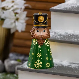 Evergreen Statuary,16"H LED Snowflake Cutout Nutcracker Statuary,7.48x7.48x14.96 Inches