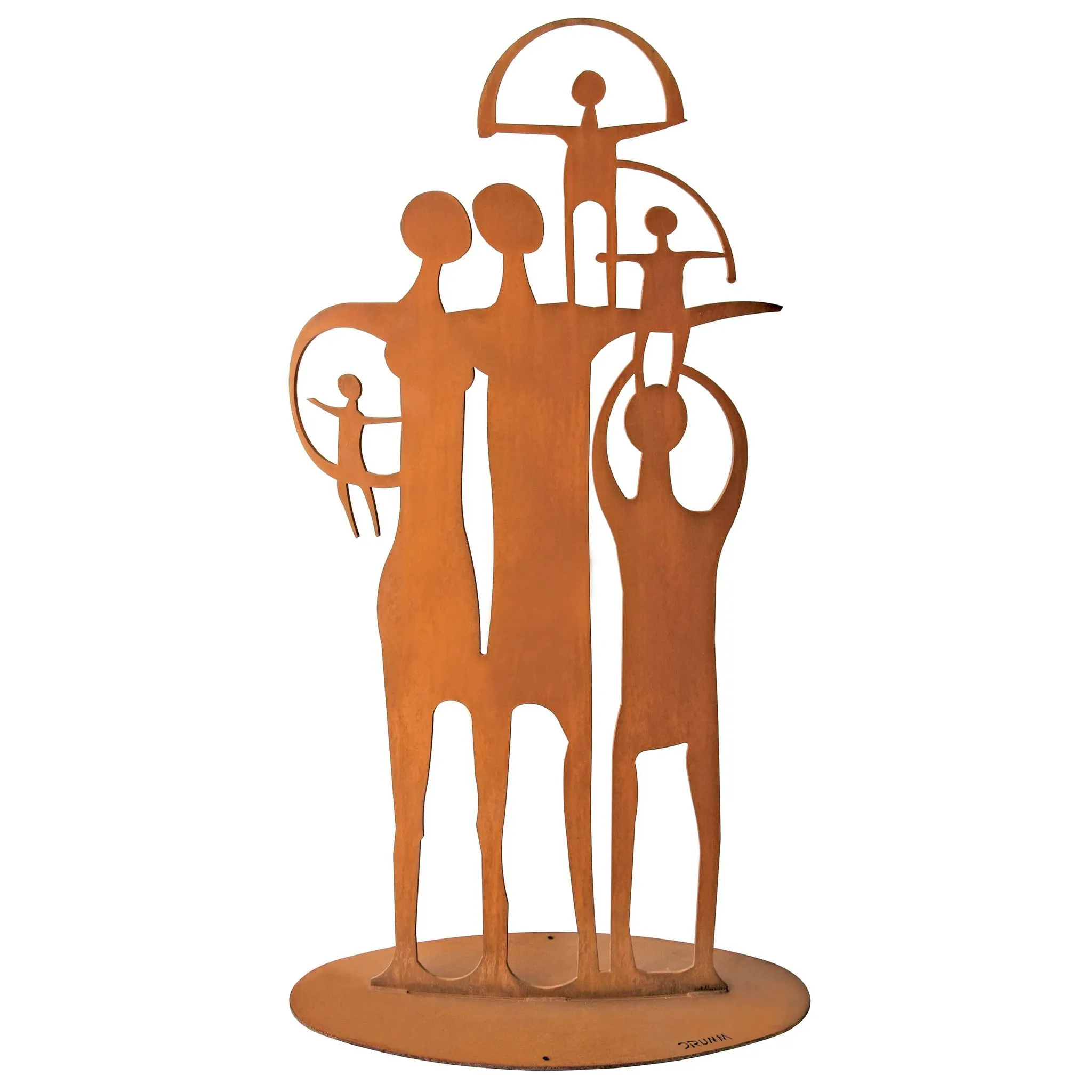 Family Group Sculpture, Metal Outdoor-Indoor Sculpture by Cricket Forge