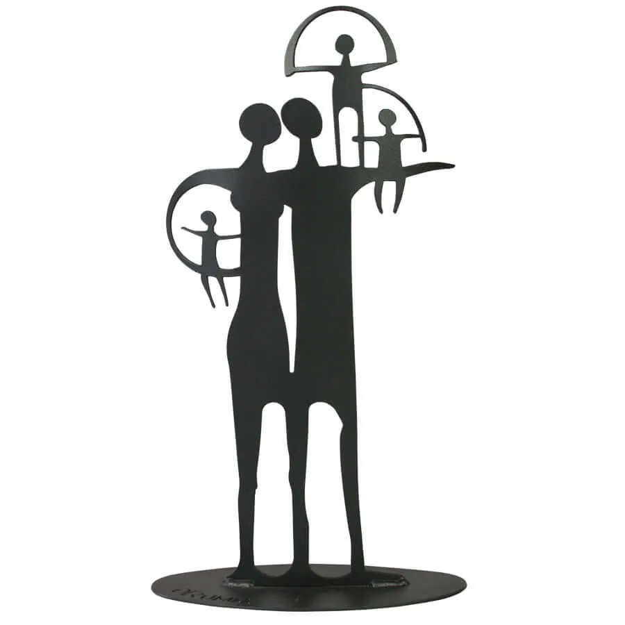 Family Group Sculpture, Metal Outdoor-Indoor Sculpture by Cricket Forge