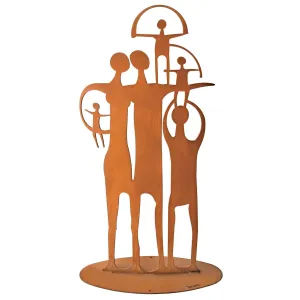 Family Group Sculpture, Metal Outdoor-Indoor Sculpture by Cricket Forge