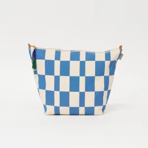 FINAL SALE: Jumbo Convertible Pouch - Chambray Checker