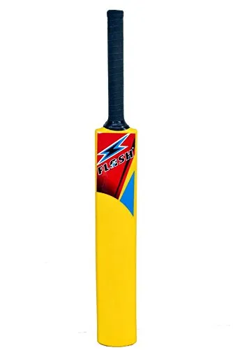 FLASH Plastic Cricket Bat, 5 (Yellow, FPCB5101)