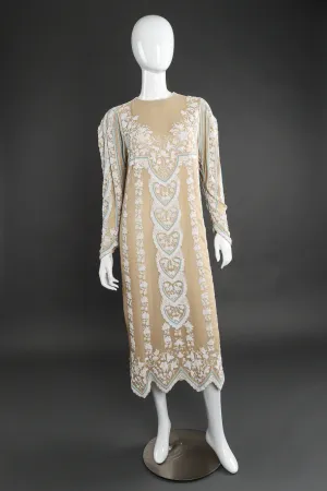 Floral Beaded Shift Dress