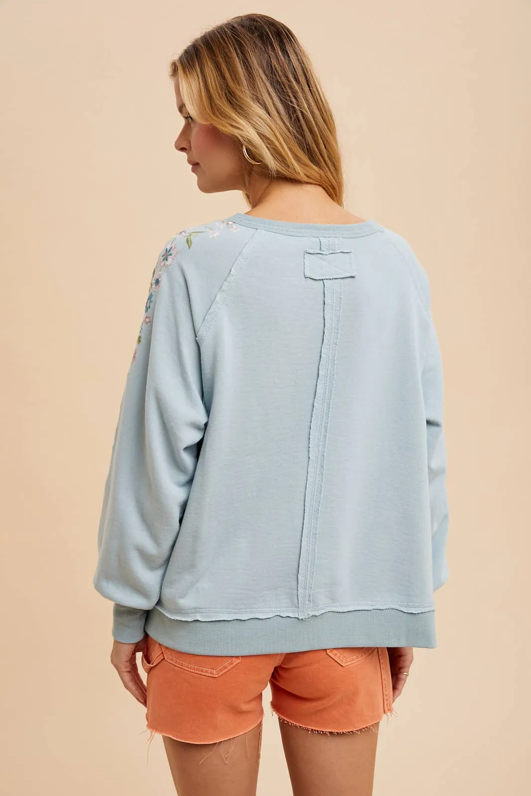 Floral Embroidered Pullover