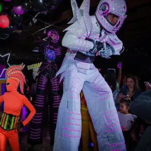 Full Color Smart Pixels LED Robot Suit