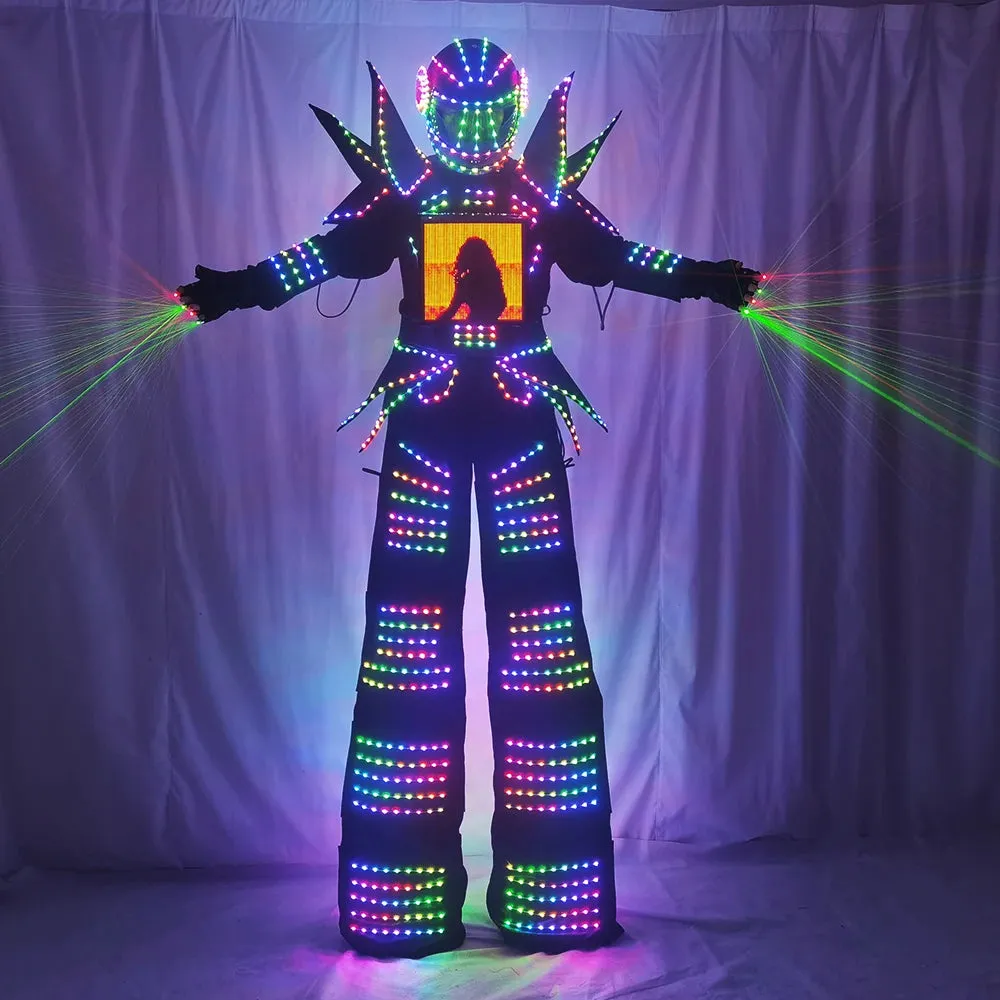 Full Color Smart Pixels LED Robot Suit