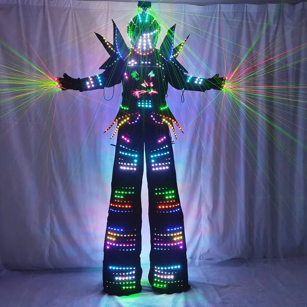 Full Color Smart Pixels LED Robot Suit