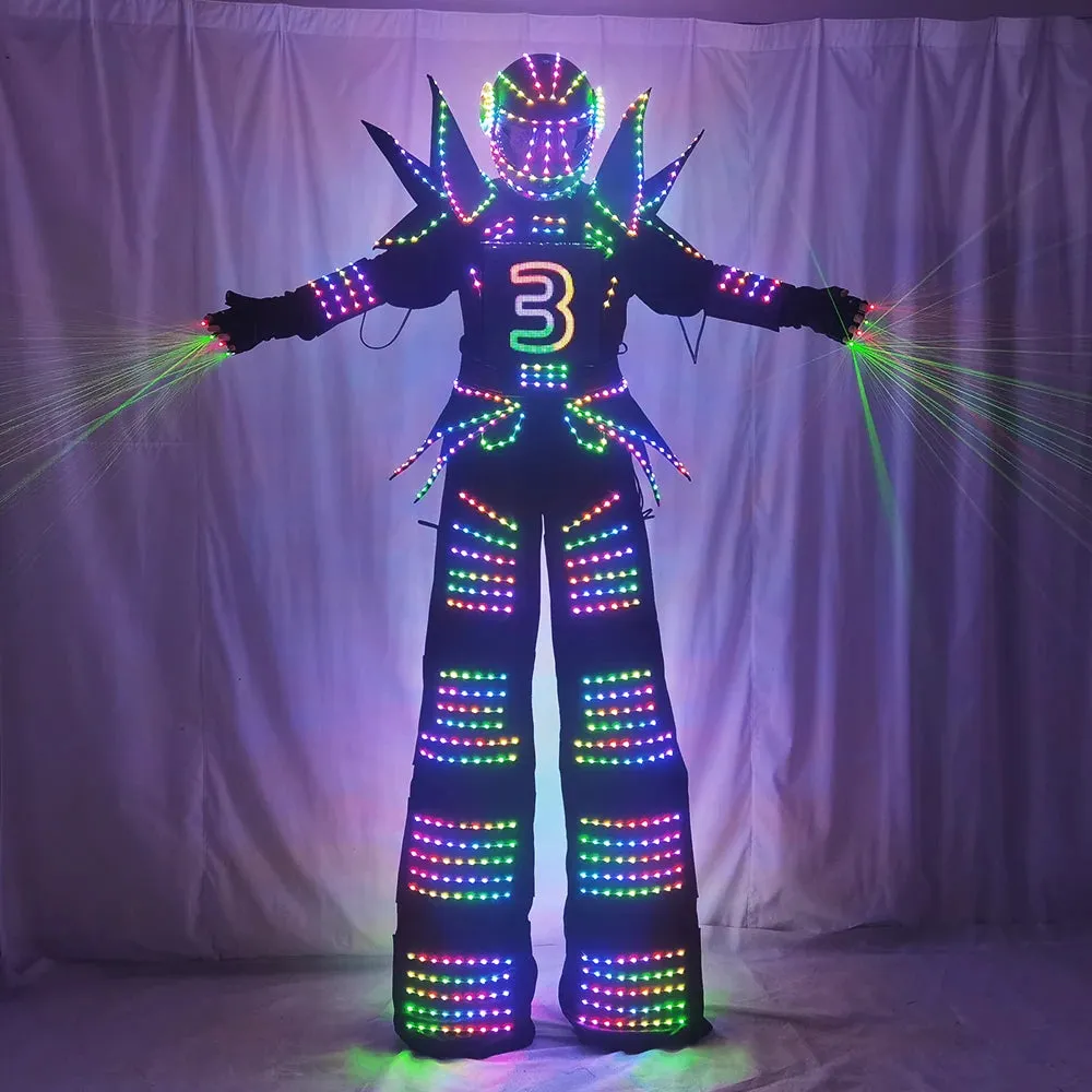 Full Color Smart Pixels LED Robot Suit