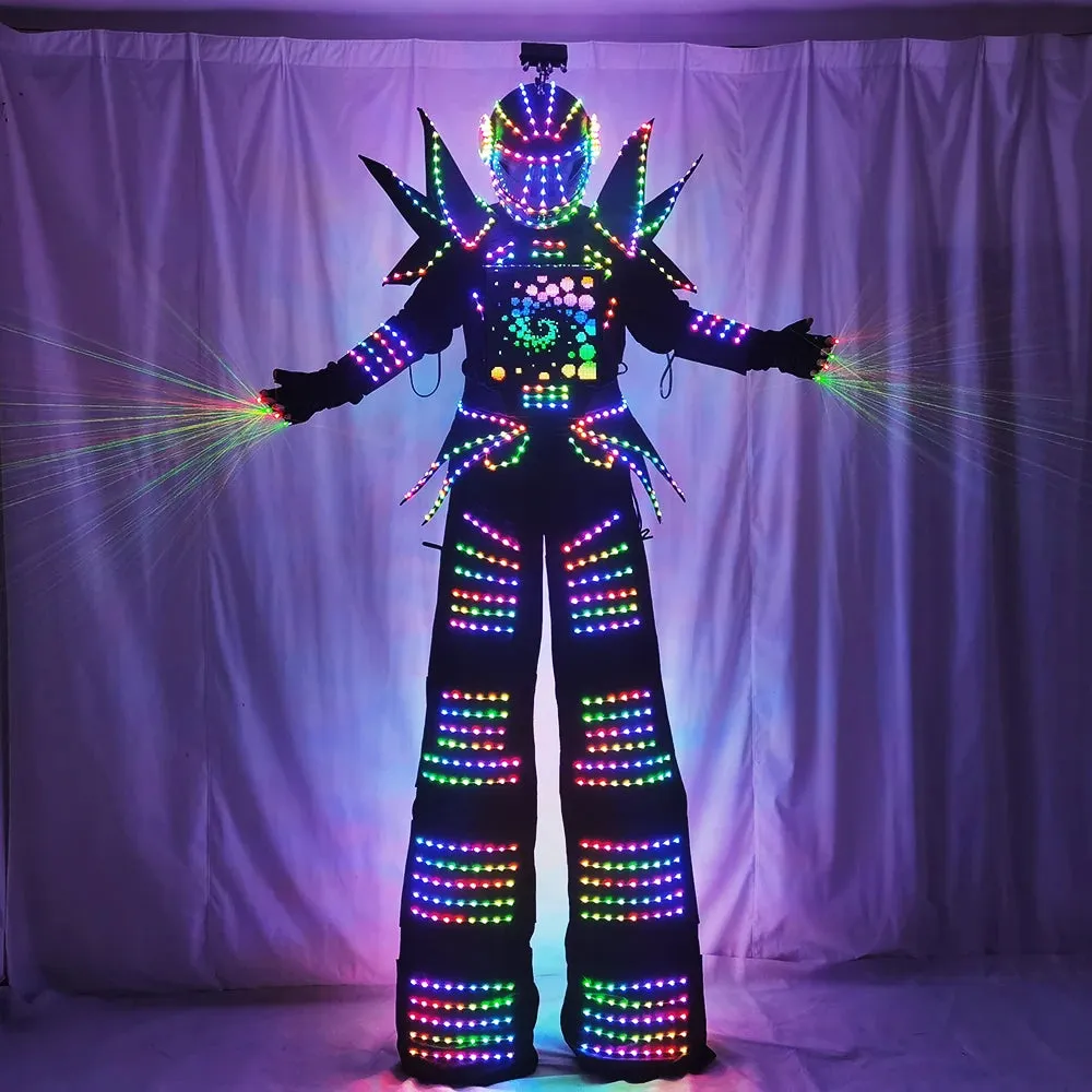 Full Color Smart Pixels LED Robot Suit