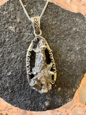Genuine Meteorite in Custom Silver!