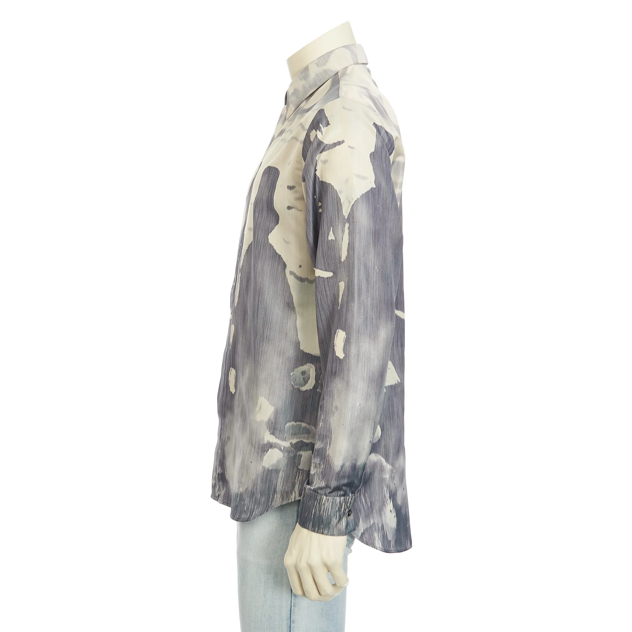Gray Dior And Peter Doig Shirt In Technical Silk Canvas