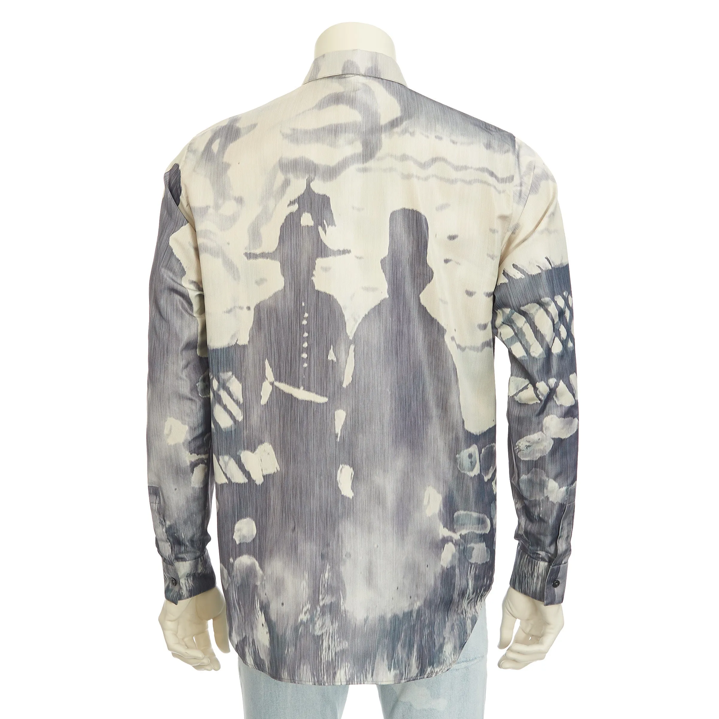 Gray Dior And Peter Doig Shirt In Technical Silk Canvas