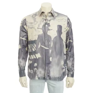 Gray Dior And Peter Doig Shirt In Technical Silk Canvas