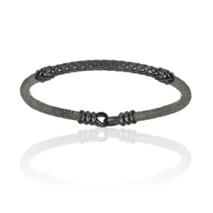 Gray Stingray Bracelet With Black PVD
