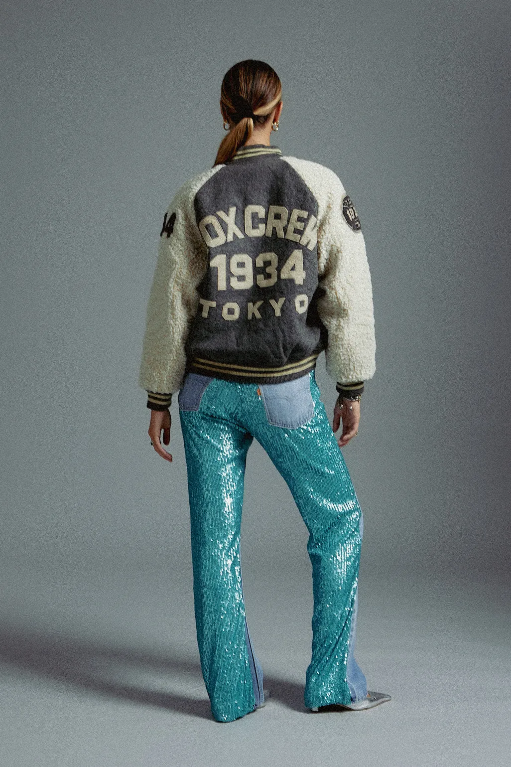 Grey Vox Crew Varsity Jacket