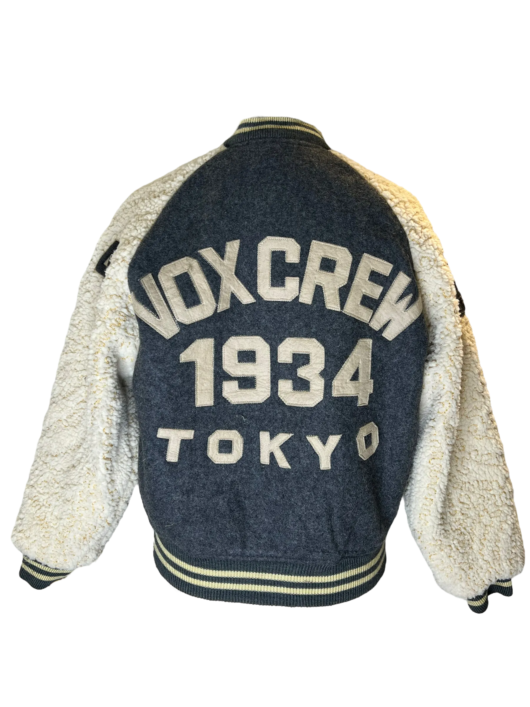 Grey Vox Crew Varsity Jacket