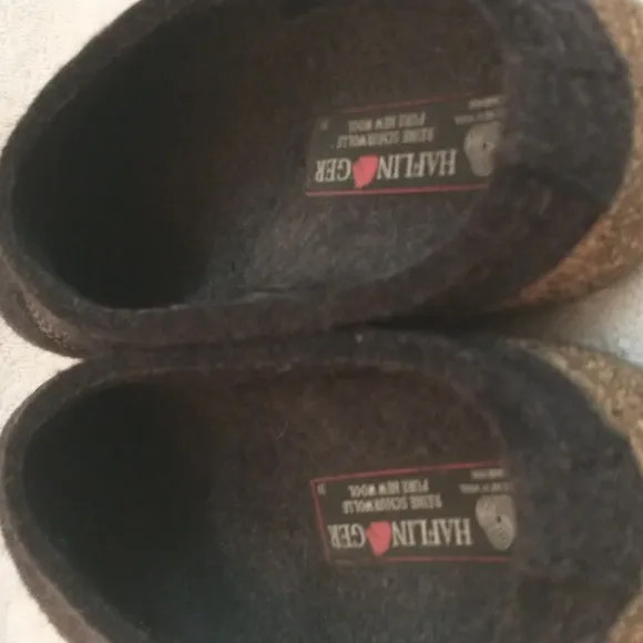 HafLinger Pure New Wool Rubber Soled Grey Clog 39