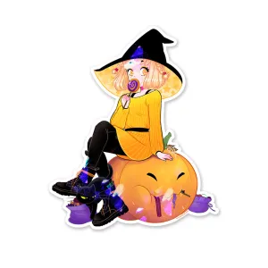 Halloween Trick-or-Treat Sparkly Sticker
