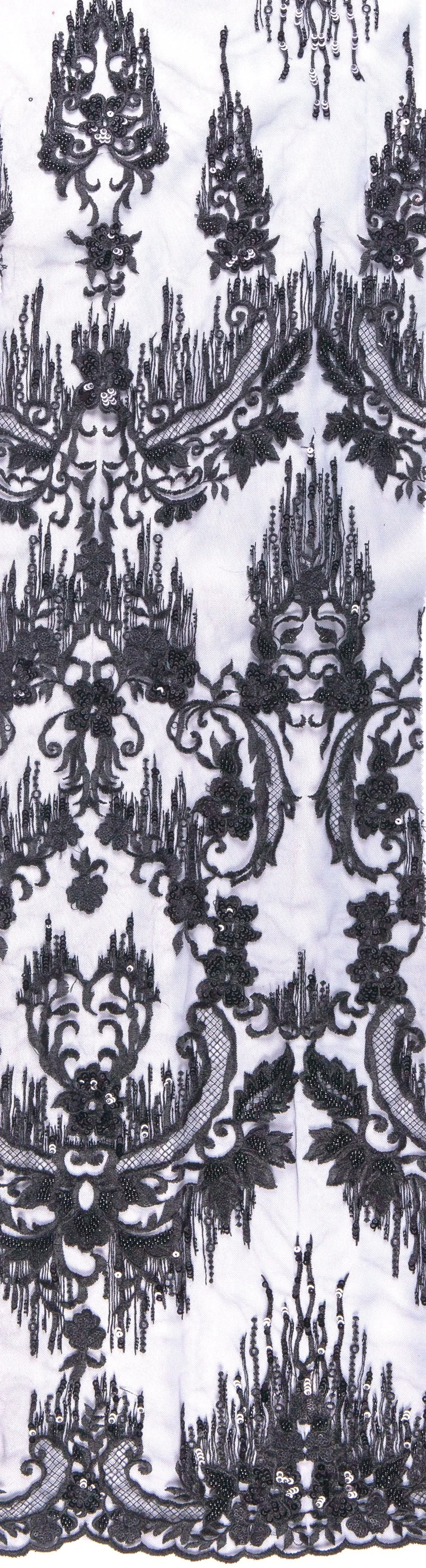 Handmade Beaded Sequin Embroidered Fabric