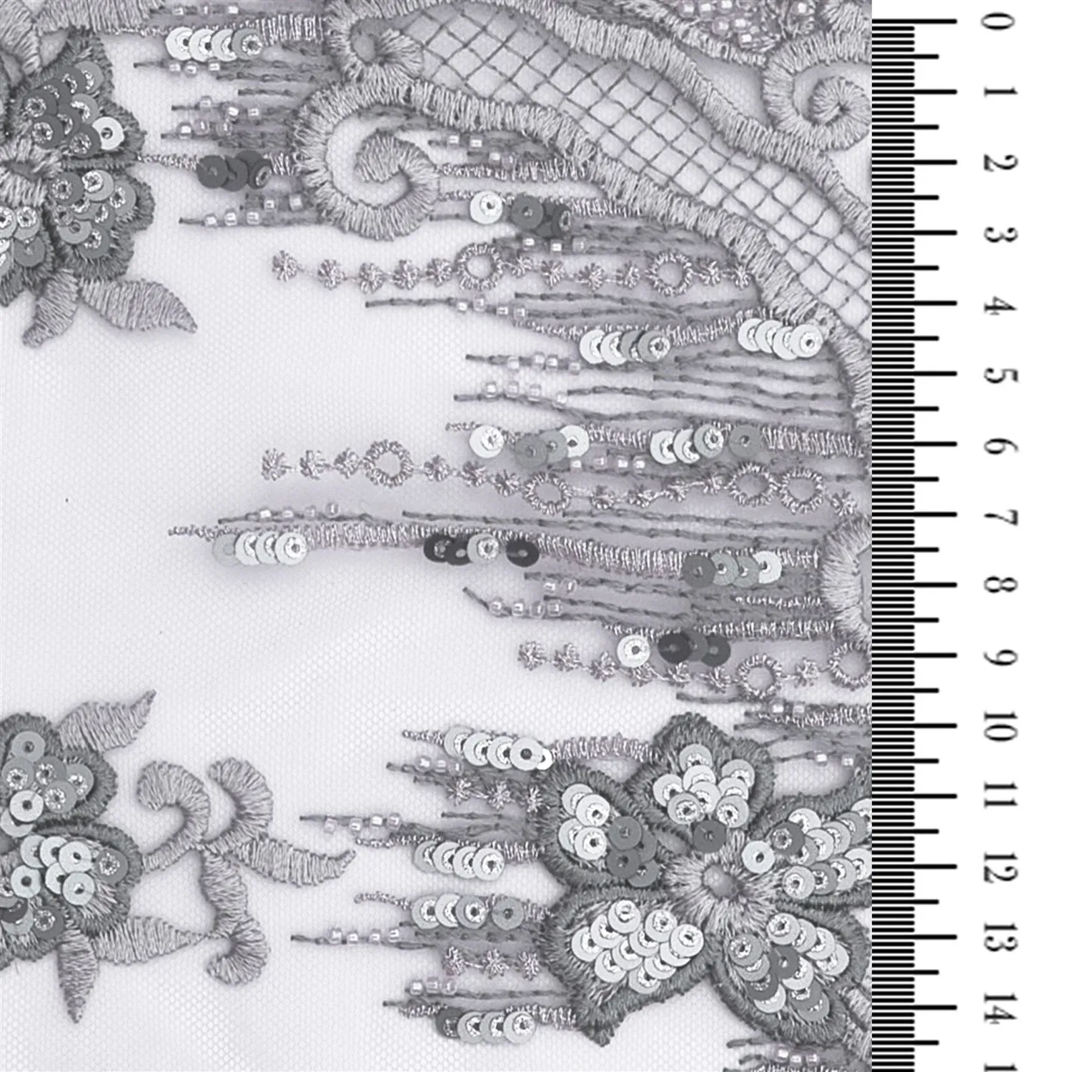Handmade Beaded Sequin Embroidered Fabric
