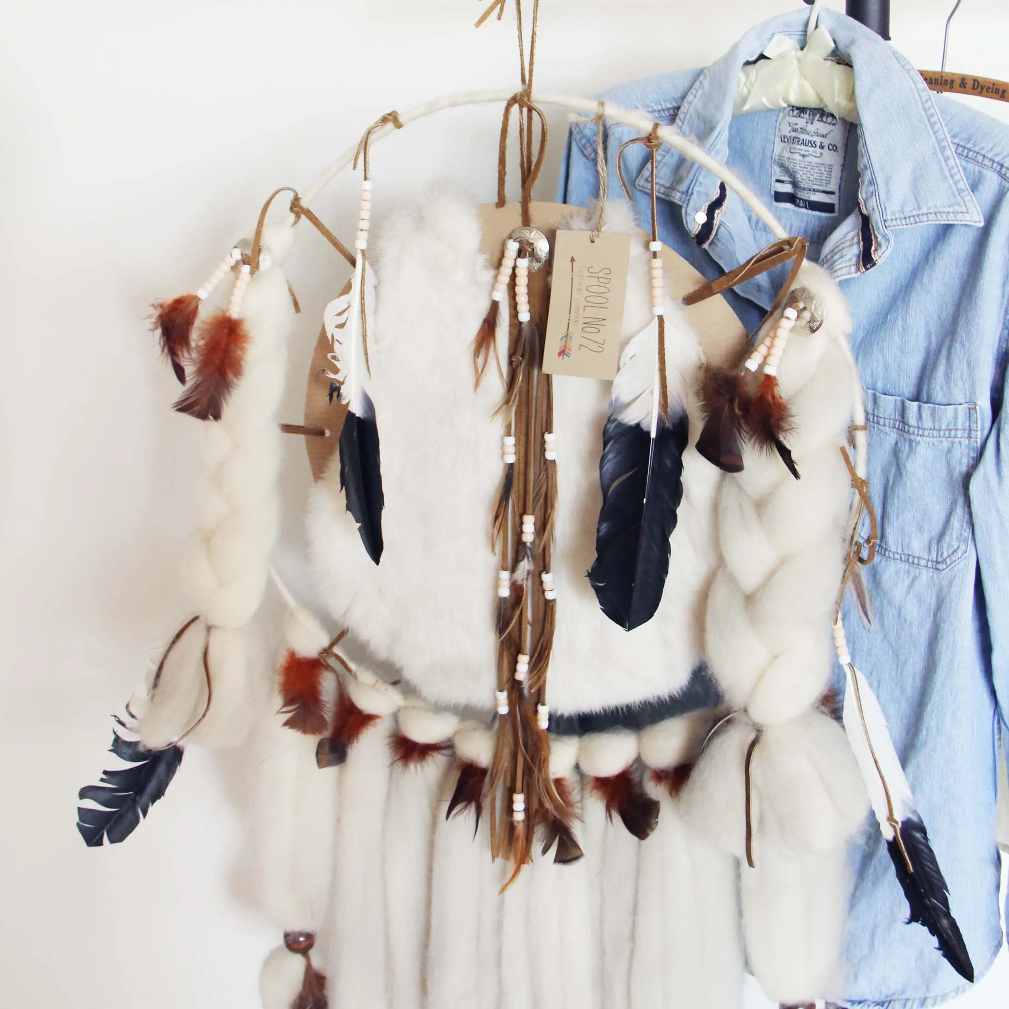 Handmade Large Feather Dreamcatcher