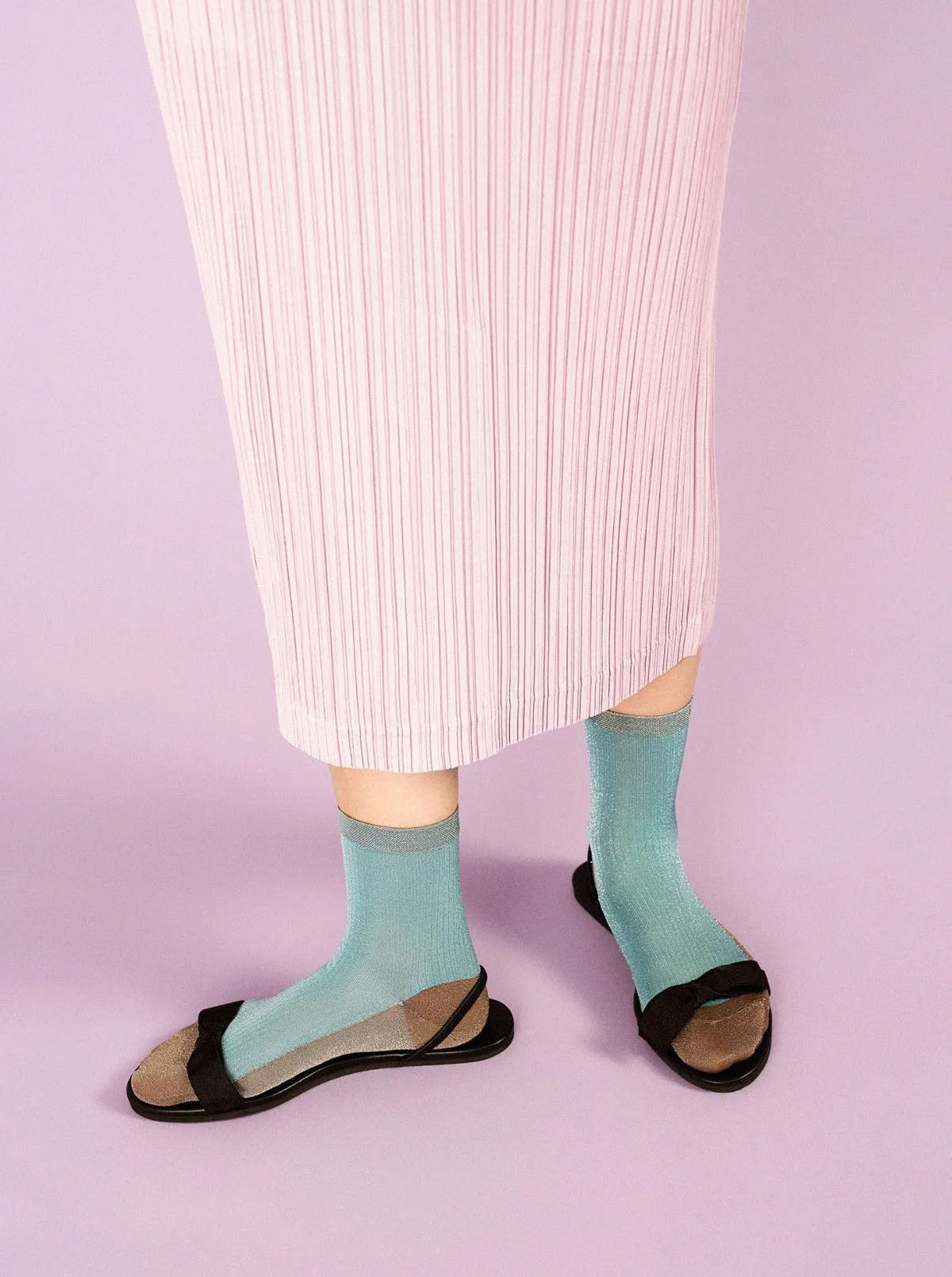 Hansel from Basel: Twinkle Short Crew Sock - Aqua