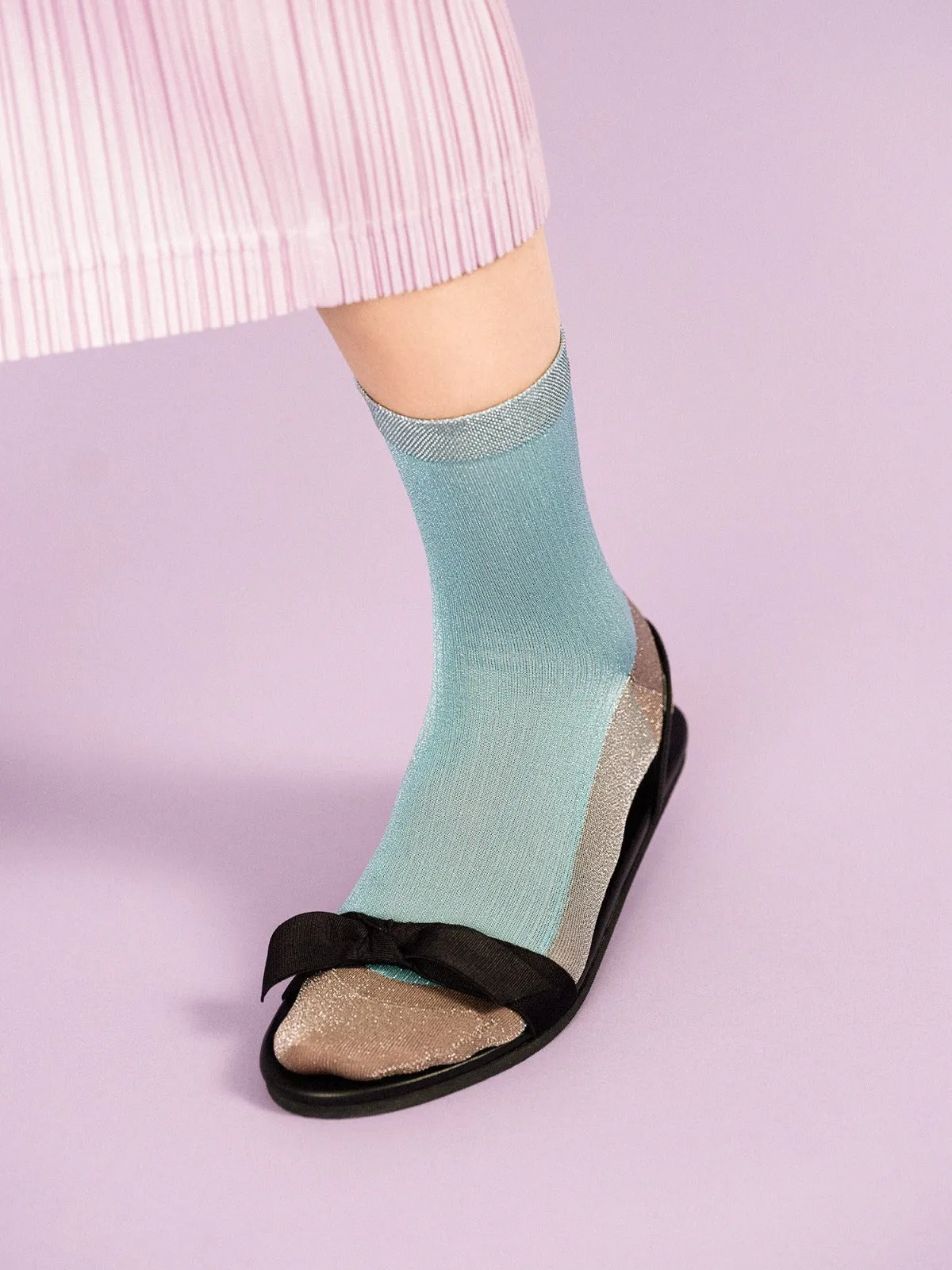 Hansel from Basel: Twinkle Short Crew Sock - Aqua