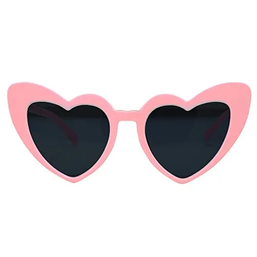 Heart Shaped Fashion Eyewear Sunglasses for Women - Solids