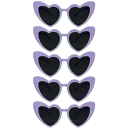 Heart Shaped Fashion Eyewear Sunglasses for Women - Solids
