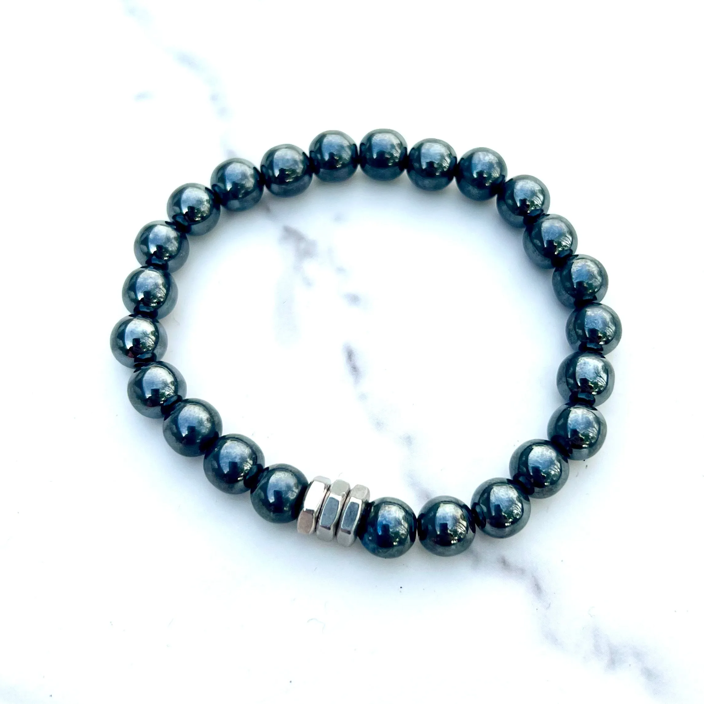Hematite Beaded Bracelet