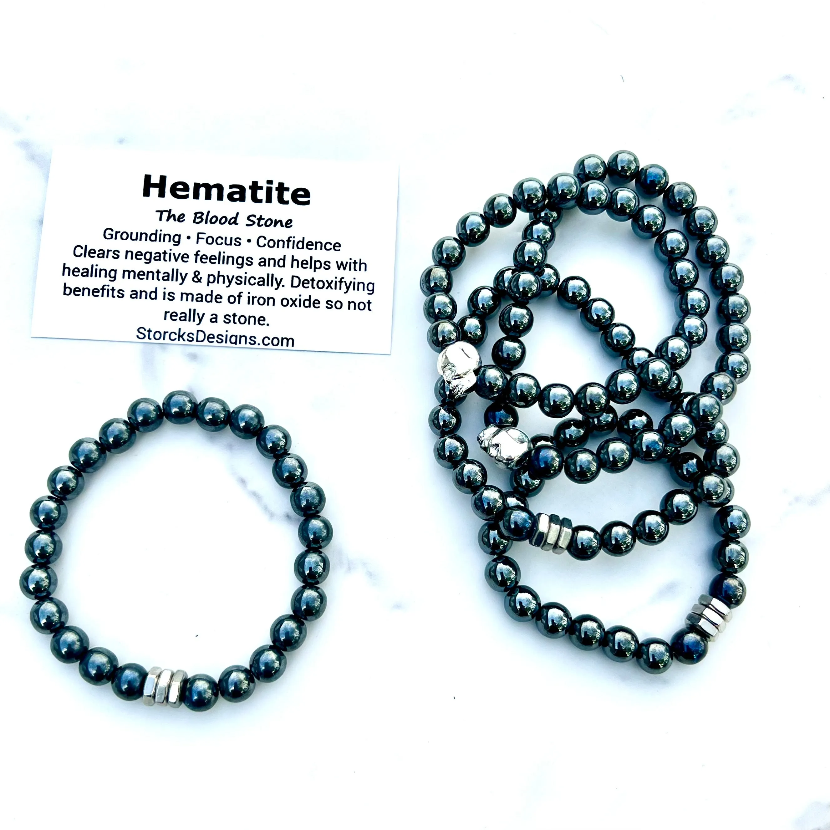 Hematite Beaded Bracelet