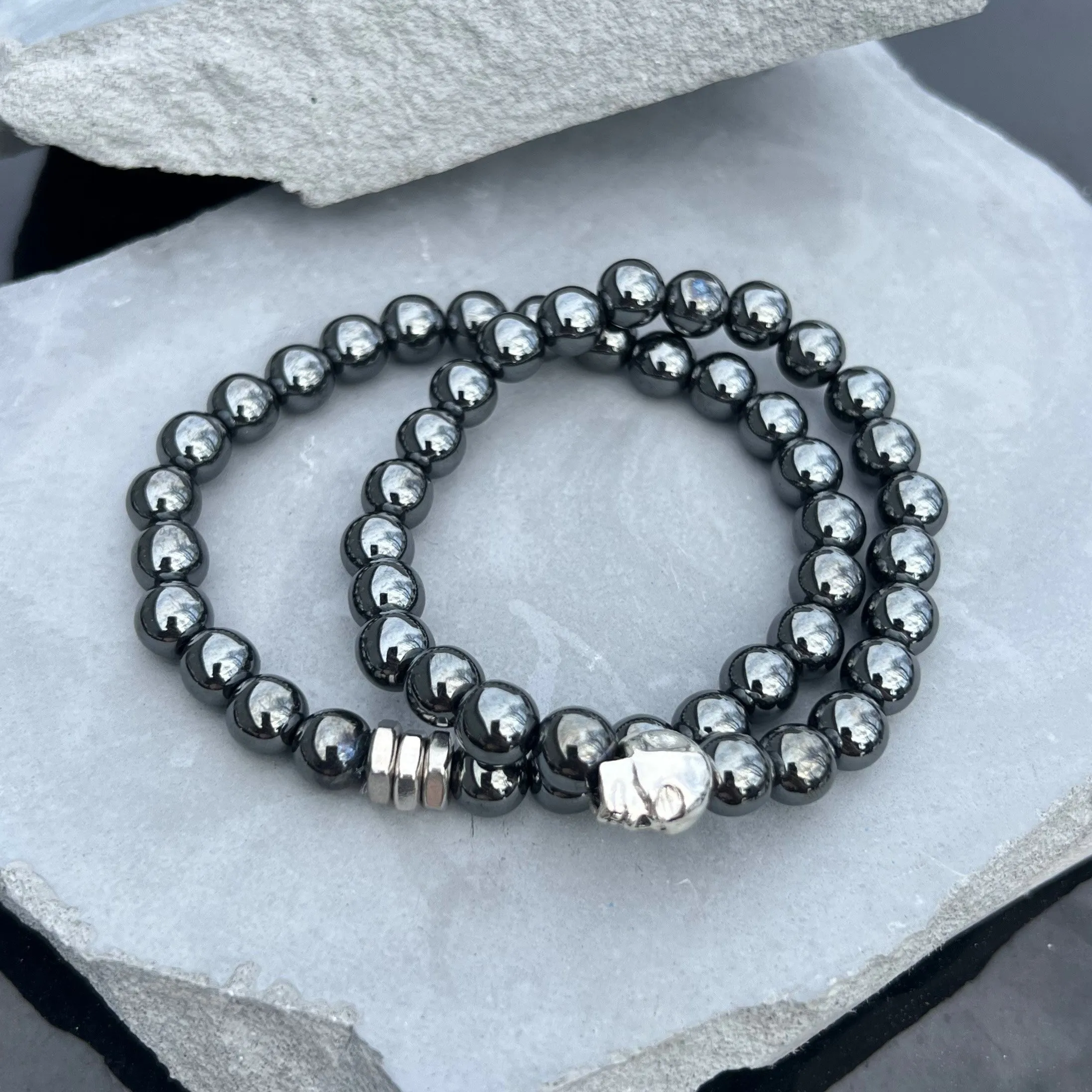 Hematite Beaded Bracelet